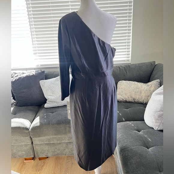 Adrianna Papell Black One Shoulder Dress - Picture 6 of 15